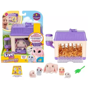 Interaktywna zabawka Cobi Little Live Pets Mama Surprise Mini Królik MO-26625, mała interaktywna figurka