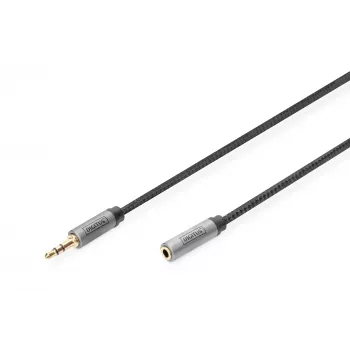 Digitus Audio Extension kabel 3.5mm jack to 3.5mm socket 1.8m Czarny