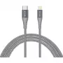 Kabel adapter USB 2.0, wtyczka USB-C > wtyczka Lightning (srebrny/szary, 1 metr, PD, w oplocie)