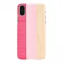 Etui na smartfona man and wood do iPhone X/XS — pink pie biały