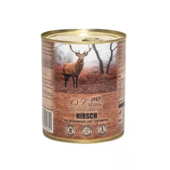 O'CANIS konserwowa karma dla psów – mokra karma – jeleń z gryką – 800 g