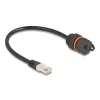 Kabel sieciowy DeLOCK 88146 RJ45 na RJ45 Cat.6A 0,25 m czarny