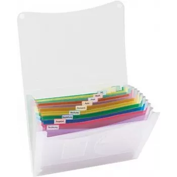 Folder Soennecken 370682300 A4, 13 kieszeni, półprzezroczysty polipropylen