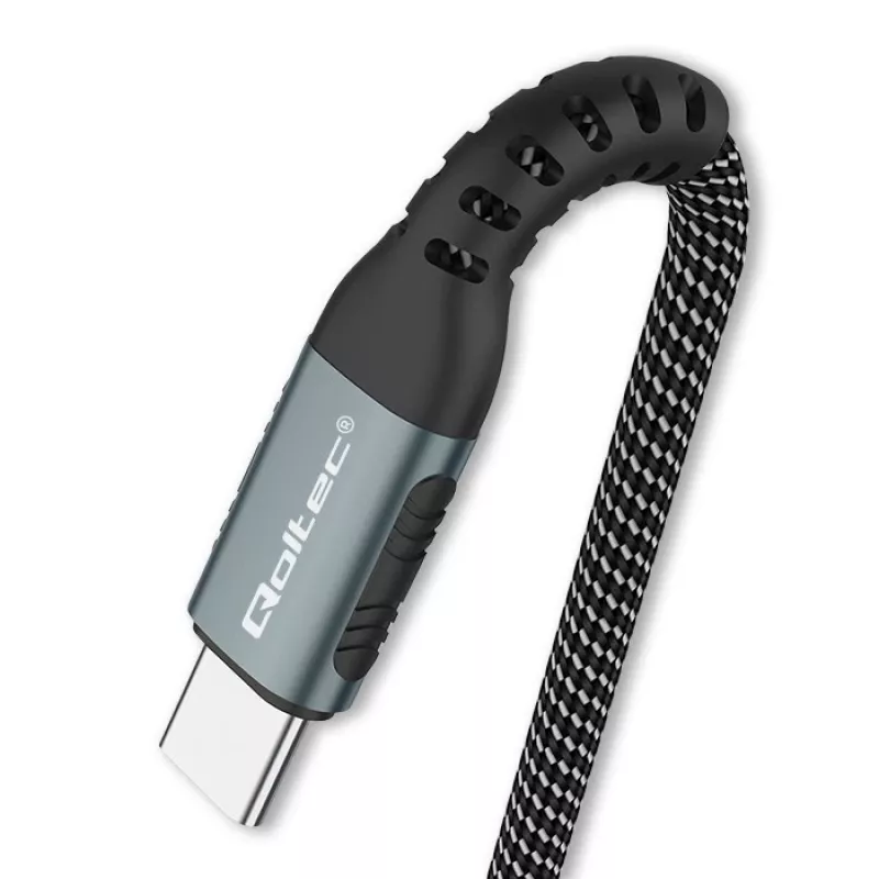 Kabel Qoltec USB 2.0 Type C – Type C 100W QC 3.0 PD 1m Czarny