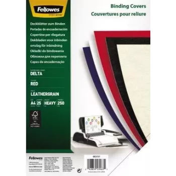 Fellowes - A4 (210 x 297 mm) - Czerwony - 250 g/m² - 25 szt. okładka do bindowania wykonana z tektury (5373702)