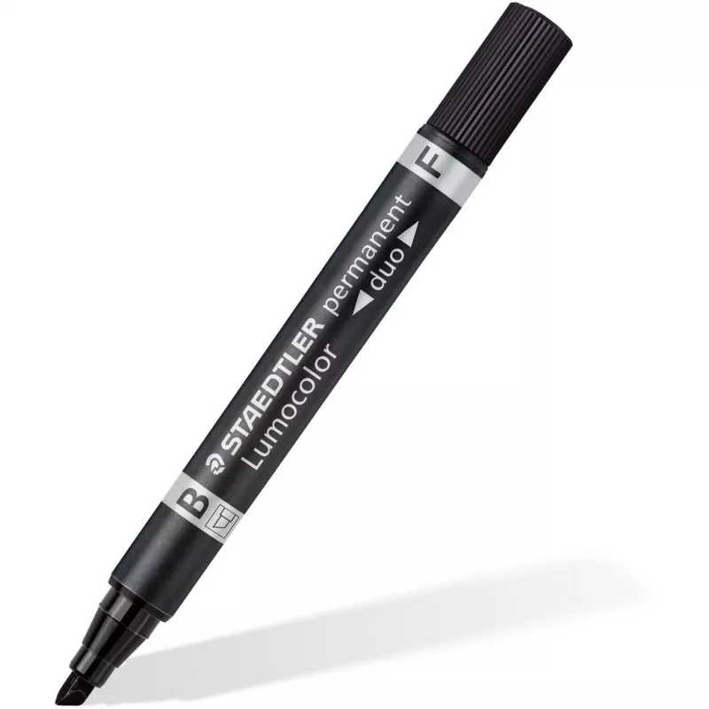 Marker permanentny Staedtler Lumocolor permanent duo 348 B czarny 1 szt.