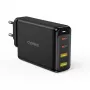 CHOETECH GaN 140W ładowarka 4-portowa — 2x USB-C, 2x USB, czarna (PD6005)
