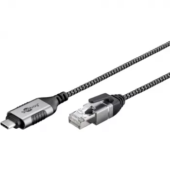 Goobay Ethernet-Cable USB-C 3.1 to RJ45 cienki 1 m - connects router, modem or (74401)