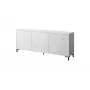 MARMO 3D komoda 200x45x80,5 cm biały matowy/marble biały