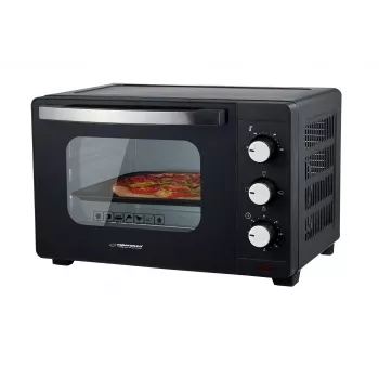 Mini piekarnik ESPERANZA EKO008N — 20 L, 1280–1300 W, do 230°C, 60‑minutowy mechaniczny timer, pokrętła, szklane drzwi, wolnostojący