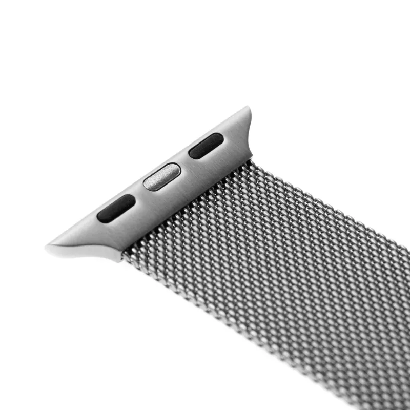 Siateczkowy pasek FIXED do Apple Watch 38/40/41mm — FIXMEST-436-SL srebrny, stal nierdzewna Milanese, regulowany