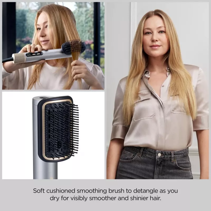 Zestaw do stylizacji włosów BABYLISS AS6555E — technologia Airflow, 4 poziomy grzania, przewód 2,5 m, Srebrny/Złoty
