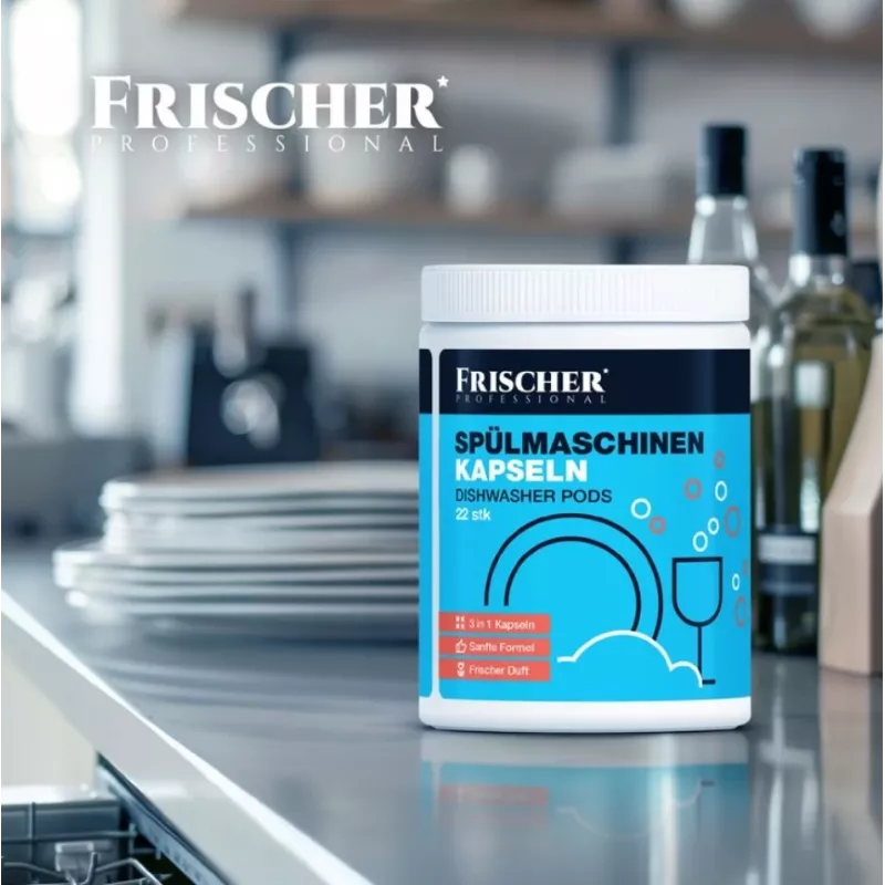 Kapsułki do zmywarki Frischer 3 w 1, 22 szt.