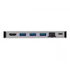 Stacja dokująca USB-C - 4K HDMI, USB 3.2 Gen 1, Hub USB-A, GbE, Czytnik kart, Ładowanie 100W PD, Odłączany przewód U442-DOCK5D-GY