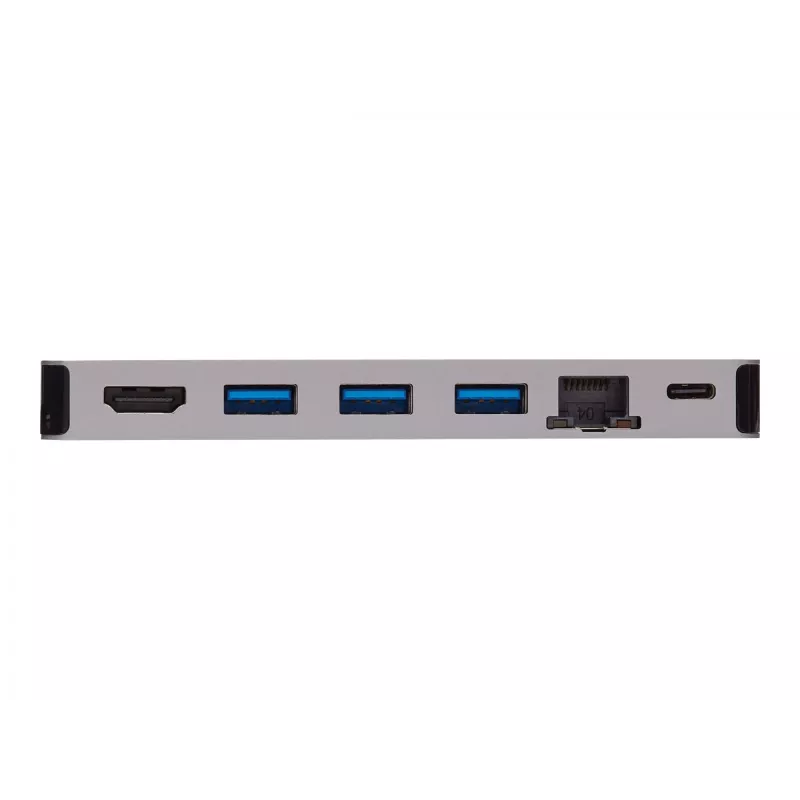Stacja dokująca USB-C - 4K HDMI, USB 3.2 Gen 1, Hub USB-A, GbE, Czytnik kart, Ładowanie 100W PD, Odłączany przewód U442-DOCK5D-GY