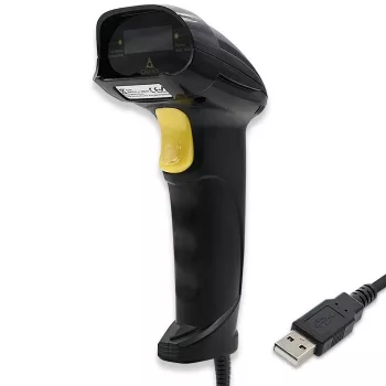 Qoltec 1D Laserowy Czytnik Kodów Kreskowych | USB | Czarny