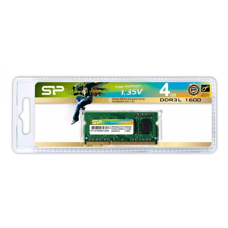 Pamiêæ RAM Silicon Power SODIMM DDR3 4GB (1x4GB) 1600MHz CL11 1.35V Low Voltage