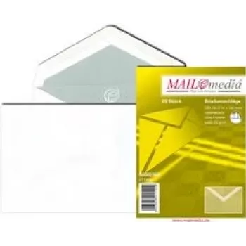 Koperta MAILmedia C6 114x162 mm biała gumowana bez okienka 72 g/m²