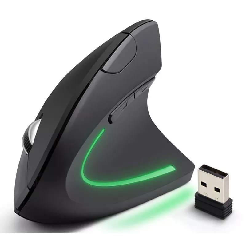 Mysz bezprzewodowa ESPERANZA EM133 — ergonomiczna praworęczna, 1600 DPI, 6 przycisków, odbiornik nano USB 2.4 GHz, zasięg 10 m, czarna