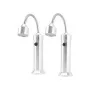 Lampka do grilla RealPower 495550 — stal nierdzewna, baterie AAA, zestaw 2 szt. do grillowania na zewnątrz