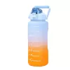 Butelka motywacyjna Extralink, butelka sportowa 2000 ml, niebiesko-pomarańczowa, BUT-993