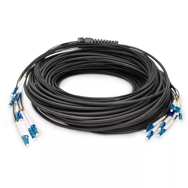 DIGITUS Vorkonfektionierte Fibre Optic Universal Breakout kabel, Singlemode OS2, 8 Fibres, LC/UPC - LC/UPC