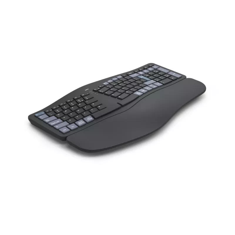 Bezprzewodowa ergonomiczna klawiatura HAMA WK-900 czarna USB, kompaktowy układ, połączenie bezprzewodowe