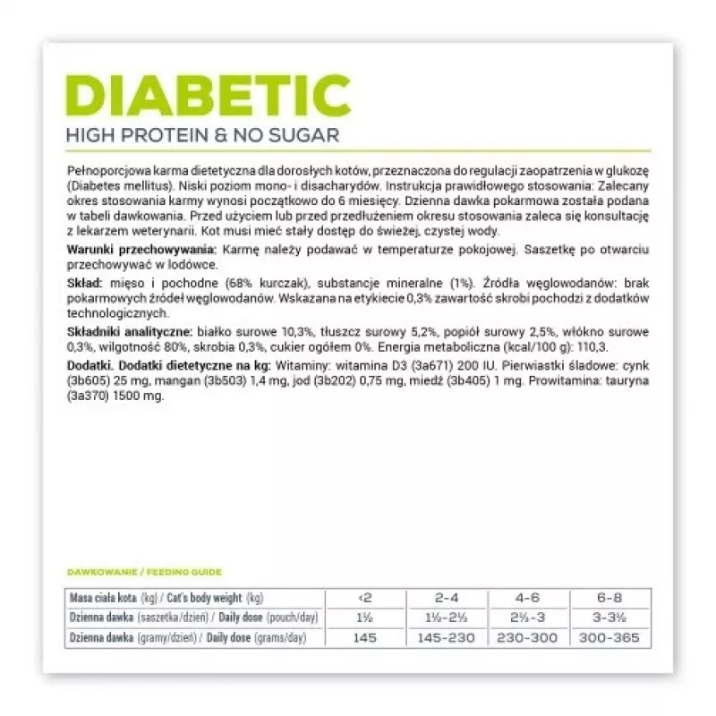 VET EXPERT Veterinary Diet Diabetic Cat - mokra karma dla kotów - 100 g