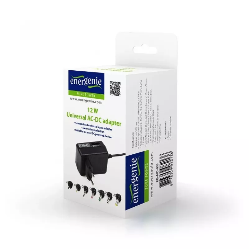 EnerGenie EG-MC-008 Zasilacz/przetwornica wewnętrzna 12 W Czarny
