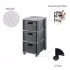 Komoda Rotho Country Czarny 3 szuflady antracyt polipropylen 325×375×712 mm z kółkami