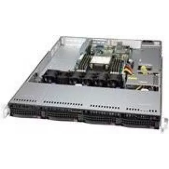 Supermicro SC815 TQC4-605WB2 - Montaż w szafie rack - 1U - SATA/SAS - Hot-Swap 600 W - czarny
