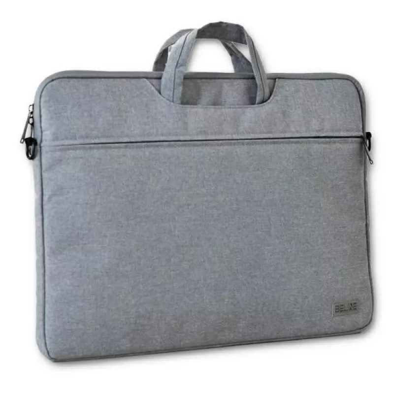 Torba na laptopa Beline 16 — szara wytrzymała lekka torba, mieści laptopy 16-calowe