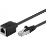 Wentronic Goobay CAT 5e przedłużacz F/UTP, czarny, 5 m - materiał miedziany, wtyk RJ45 (8P8C) gniazdo RJ45 (8P8C) (91884)