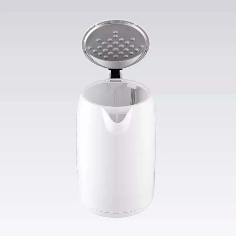 Czajnik elektryczny Maestro MR-022-biały, 2,2 L, 1850–2200 W, obudowa z tworzywa sztucznego, podstawa obrotowa 360°, filtr przeciwwapienny, wskaźnik poziomu wody