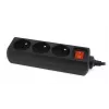 Gembird EG-PSU3F-01 listwa przeciwprzepięciowa Czarny 3 gniazda AC 230 V 0.6 m