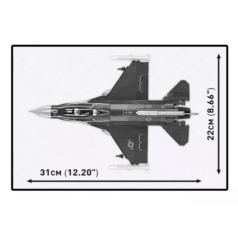 Zestaw konstrukcyjny Cobi F-16D Fighting Falcon, 436 elementów, skala nieokreślona