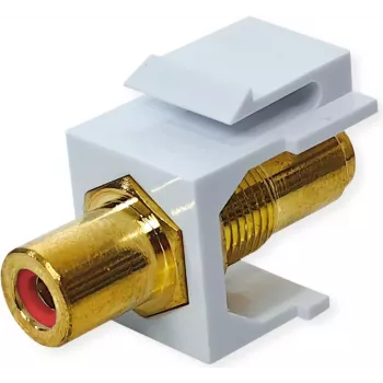 VALUE ROLINE Keystone-Coupling RCA Shielded Tworzywo sztuczne Czerwony (25.99.8213)