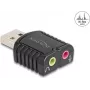 DeLOCK 65964 adapter kablowy USB Type-A 3.5 mm Czarny