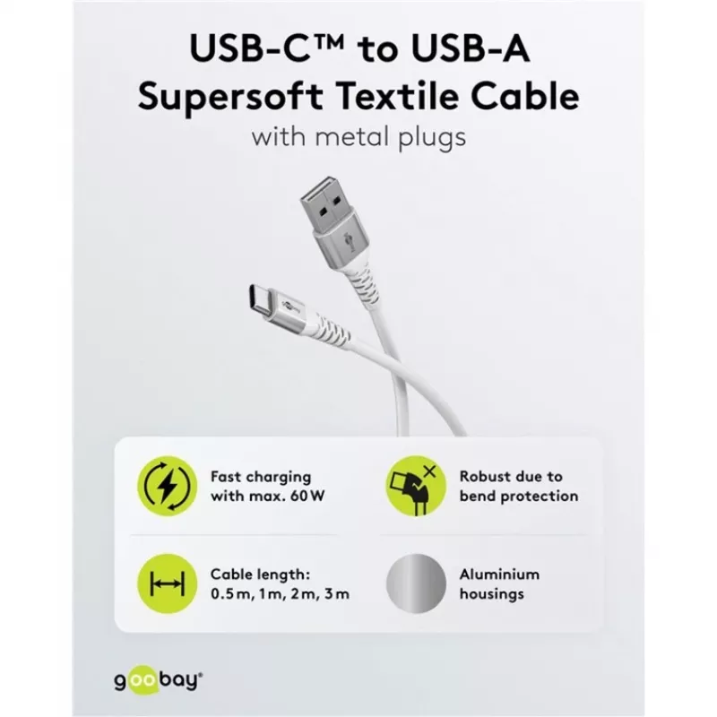 Przewód USB Goobay 74530 Biały