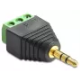 Adapter złącza DeLOCK 65419 3,5 mm 3p Czarny Zielony Srebrny