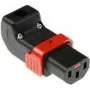 ACT C13 IEC Lock+ wtyk kątowy montowany na przewodzie, czarny, PA130100DBK (SFO67A)