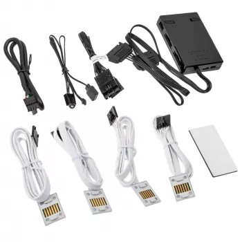 lian li Controller UNI HUB SL-INF 12SLIN-CONT3W biały — koncentrator wentylatorów RGB i taśm LED