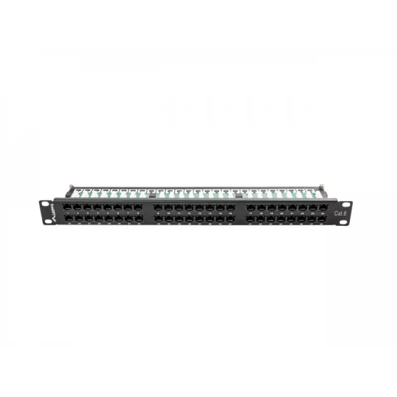 Lanberg PPU6-1048-B - Panel krosowy - 1U - 19