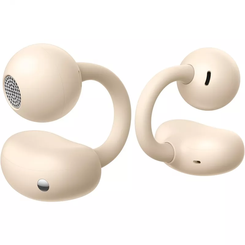 Zestaw słuchawkowy douszny HUAWEI FreeClip — TWS Bluetooth, douszny, waga 5,6 g, beżowy