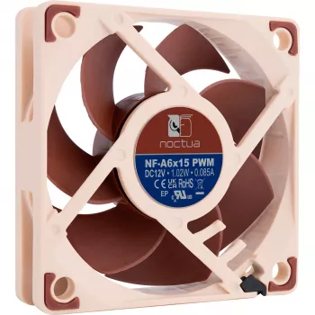 Wentylator obudowy Noctua NF-A6x15 PWM 60mm, sterowanie PWM, konstrukcja niskoszumowa