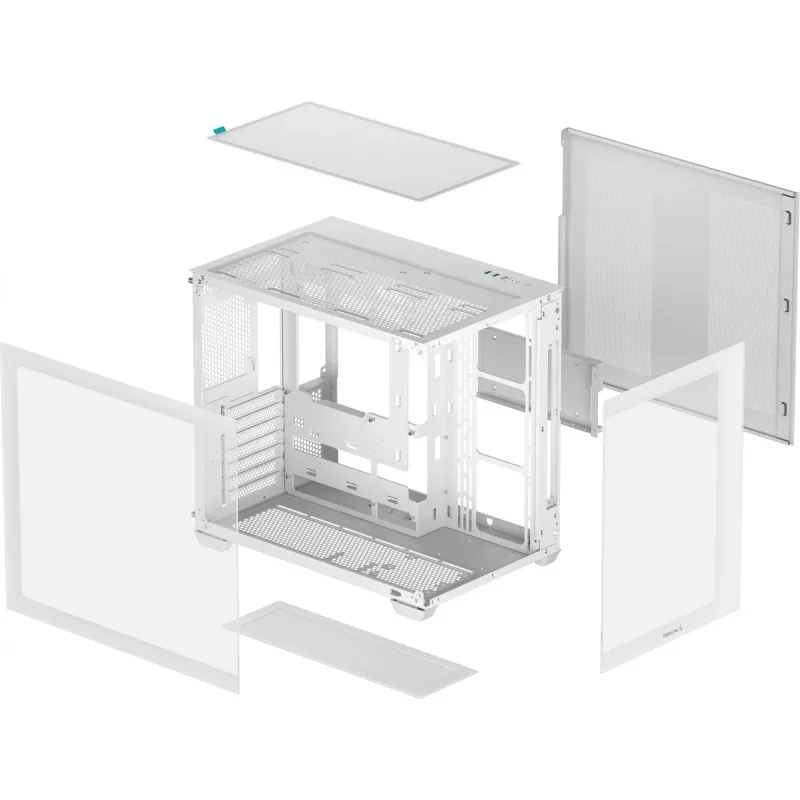 Obudowa PC DeepCool CG530 WH Midi Tower — ATX/Micro ATX/ITX, szkło hartowane, 2 wnęki 3,5 cala + 3 wnęki 2,5 cala, obsługa GPU do 410 mm