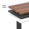 Biurko elektryczne z regulacją wysokości Ergo Office, maks. wysokość 1160 mm, maks. - 80 kg, bez blatu sit-stand, czarne, ER-400 B