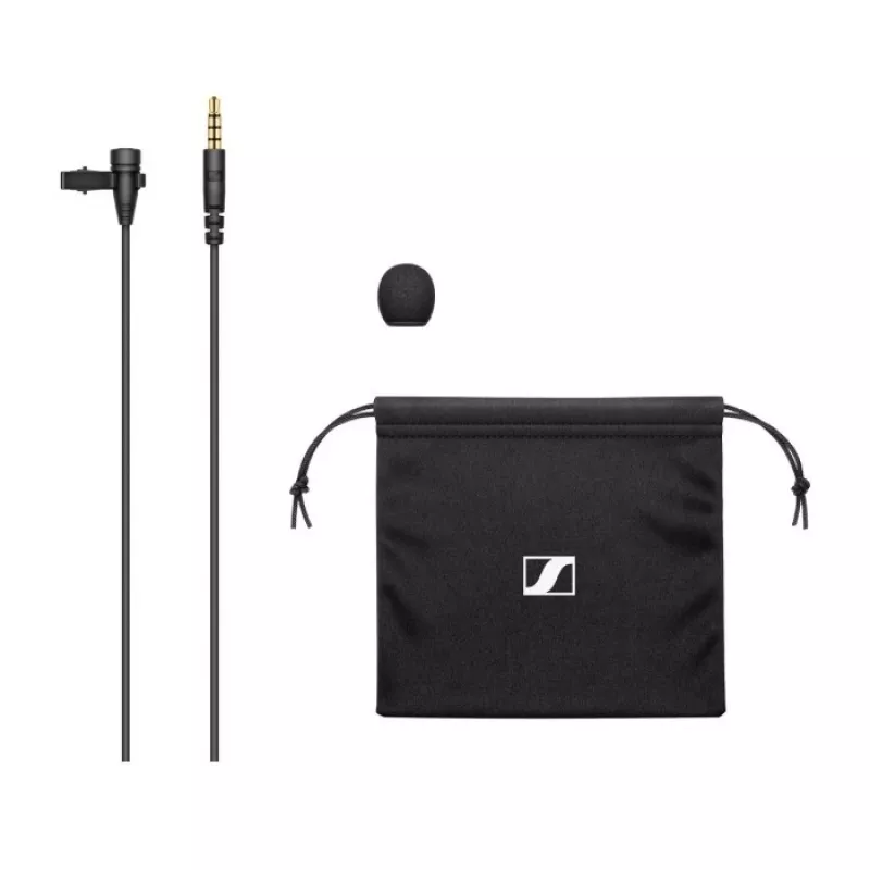 Mikrofon krawatowy Sennheiser XS LAV MOBILE, klipsowy, pojemnościowy, dookólny, kabel 2 m, 3,5 mm, 50–18000 Hz, 19 g, czarny