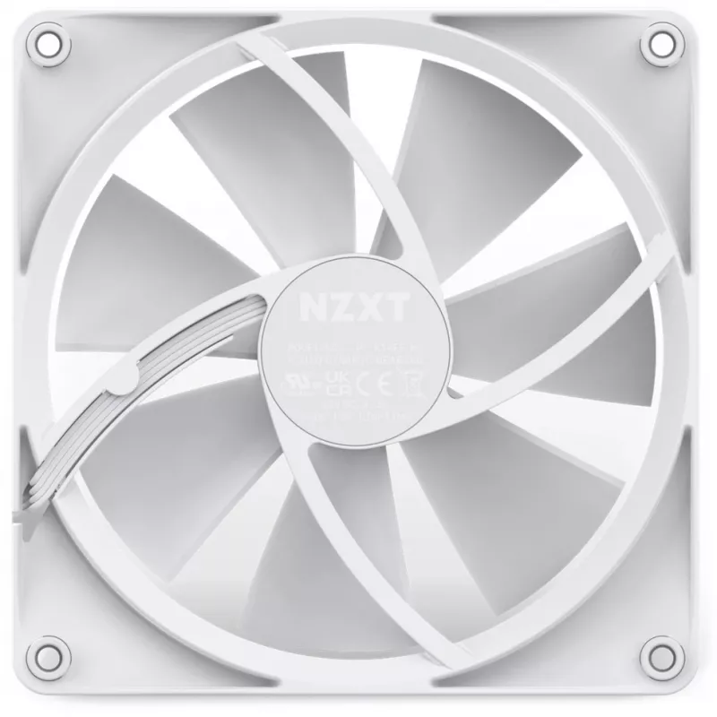 NZXT F140 RGB 140mm Biały Pojedynczy Wentylator