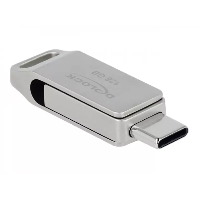Pamięć USB DeLOCK 128GB USB-C Type-A Swivel Model